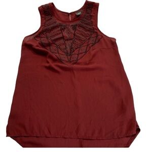 Mossimo | Sleeveless Top Embroidered Details Burnt Orange